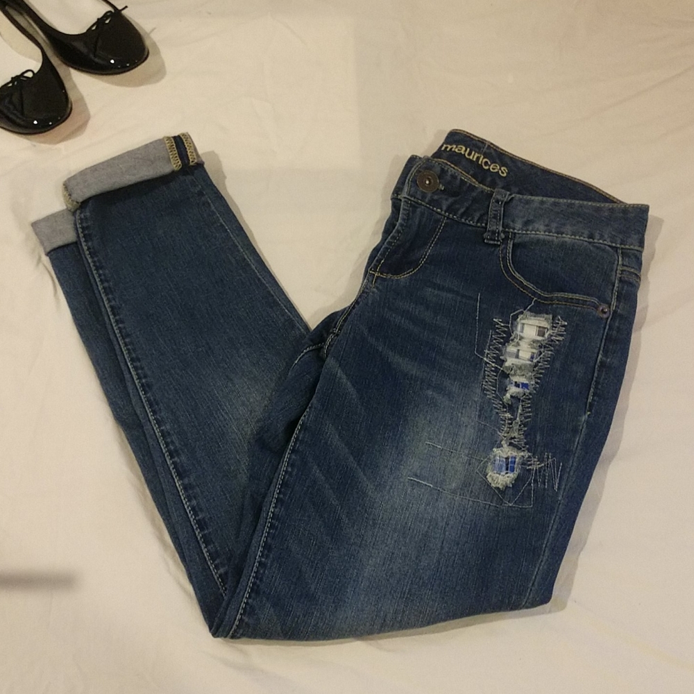 Maurices Distressed Skinny Jeans